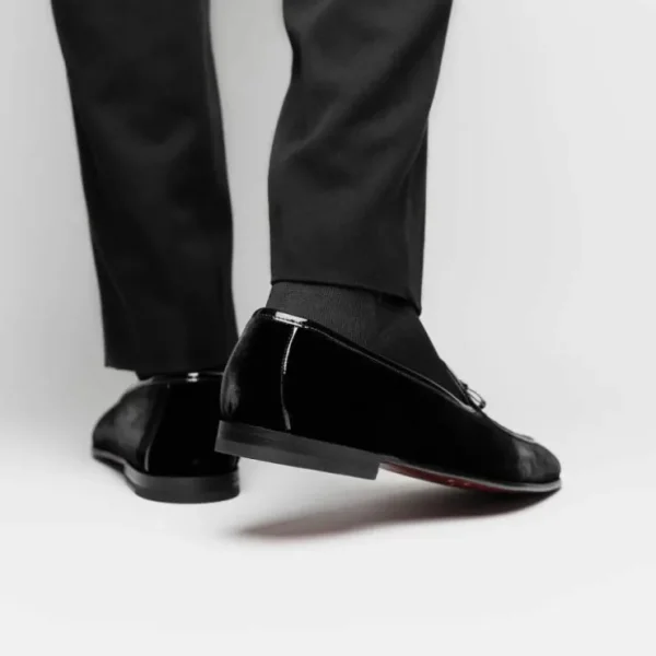 borgioli_by_zelli_arco_ve_9.webp Store Mauri Borgioli by Zelli Arco Velvet Tuxedo Shoes (10-120-BLK) Black