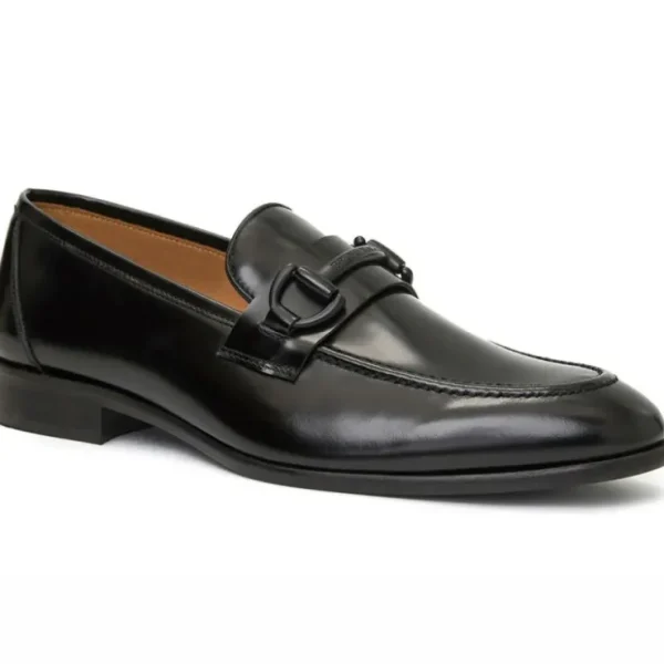 bruno_magli_alessio_leath_0.webp Shop Bruno Magli Alessio Leather Slip On Bit Loafer Black