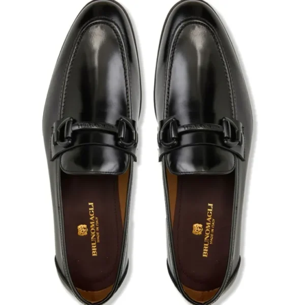 bruno_magli_alessio_leath_4.webp Shop Bruno Magli Alessio Leather Slip On Bit Loafer Black