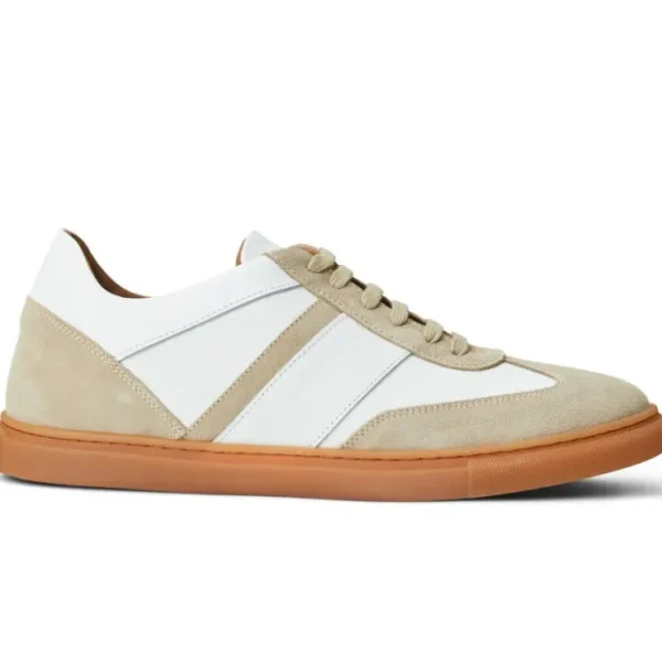 New Bruno Magli Baccio Leather & Suede Sneaker White