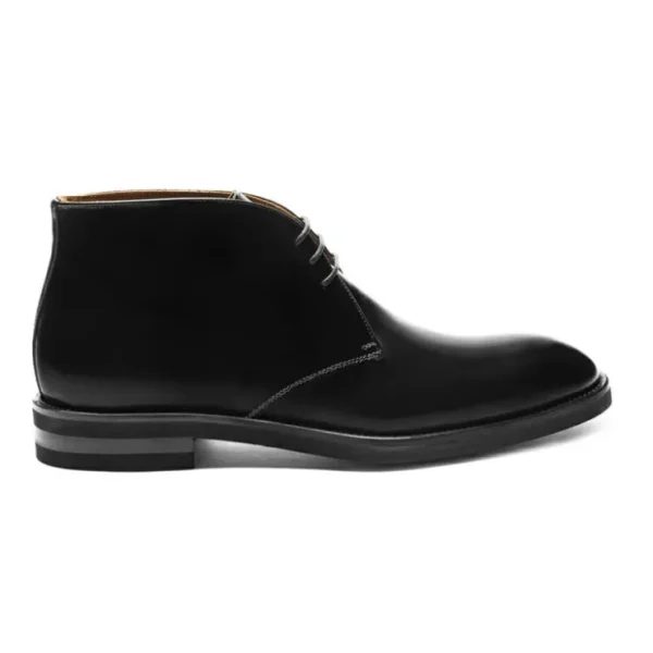 Outlet Bruno Magli Claudio Leather Chukka Boots Black