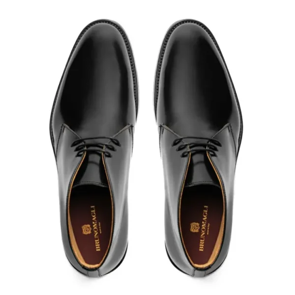 Outlet Bruno Magli Claudio Leather Chukka Boots Black
