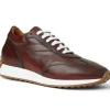 Clearance Bruno Magli Duccio Mid Leather Jogger Sneaker Rust
