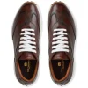 Clearance Bruno Magli Duccio Mid Leather Jogger Sneaker Rust