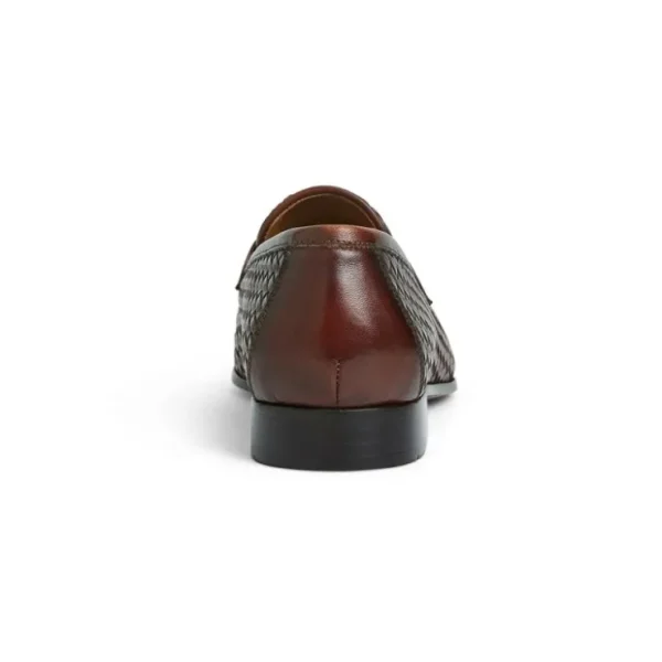 Shop Bruno Magli Manfredo Woven Leather Slip-on Loafers Brown