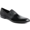 Shop Bruno Magli Monet A-line Patent & Suede Smoking Slip-on Shoes Black