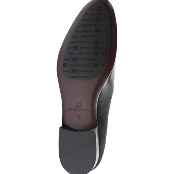 bruno_magli_monet_aline_p_5.webp Shop Bruno Magli Monet A-line Patent & Suede Smoking Slip-on Shoes Black