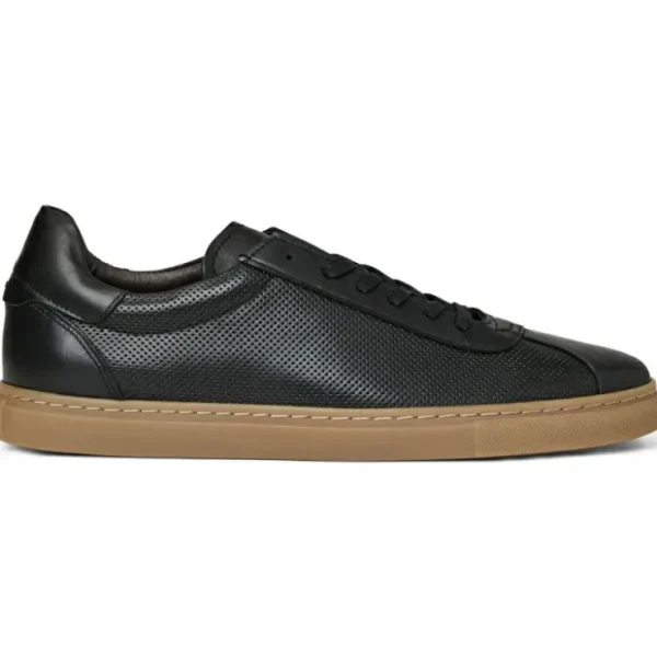 Shop Bruno Magli Nate Leather Sneaker Black
