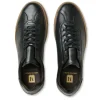 Shop Bruno Magli Nate Leather Sneaker Black