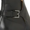 New Bruno Magli Rubino Leather Side Zip Boots Black
