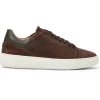 Sale Bruno Magli Salvatore Lace-To-Toe Suede Sneaker Brown
