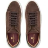 Sale Bruno Magli Salvatore Lace-To-Toe Suede Sneaker Brown