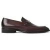 Clearance Bruno Magli Sante Double Gore Leather Bit Loafers Burgundy