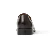 Clearance Bruno Magli Sante Double Gore Leather Bit Loafers Burgundy