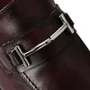 Clearance Bruno Magli Sante Double Gore Leather Bit Loafers Burgundy