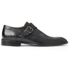 Online Bruno Magli Solero Leather Single Monkstrap Loafers Black
