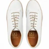 Discount Bruno Magli Trento Leather Court Sneaker White