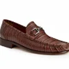 Outlet Bruno Magli Trieste Crocodile Moccasin Brown