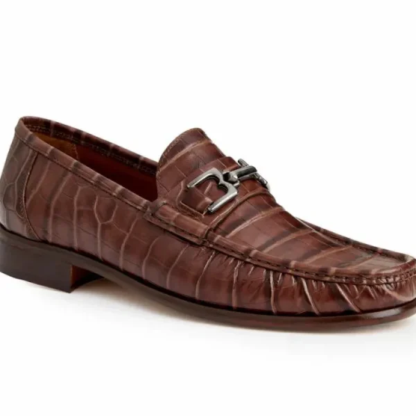 Outlet Bruno Magli Trieste Crocodile Moccasin Brown
