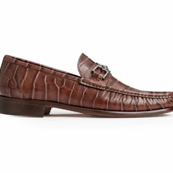 Outlet Bruno Magli Trieste Crocodile Moccasin Brown
