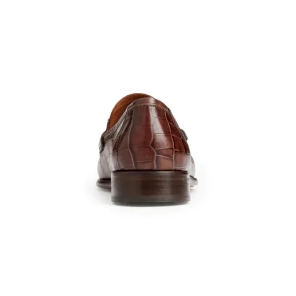 Outlet Bruno Magli Trieste Crocodile Moccasin Brown