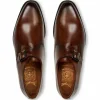 Cheap Bruno Magli Vilante Leather Single Monkstrap Loafers Brown