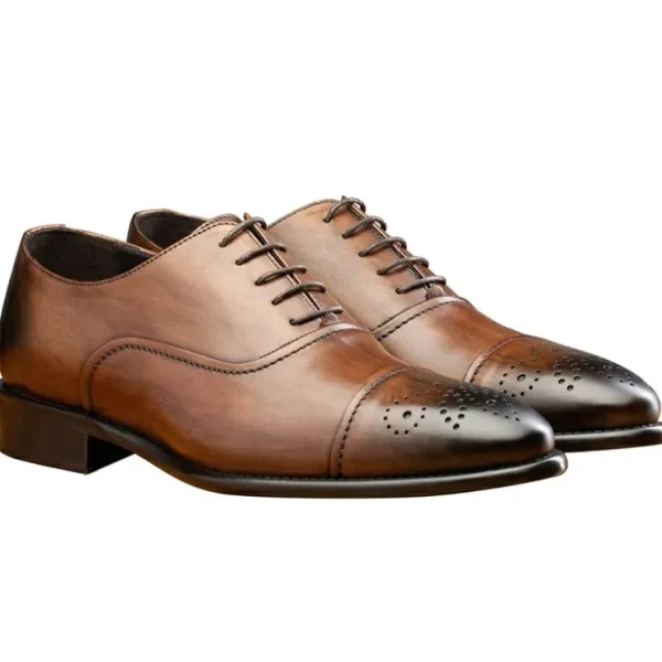 calzoleria_toscana__cap_t_1-2.webp Flash Sale Calzoleria Toscana 2361 Cap Toe Oxfords Brown