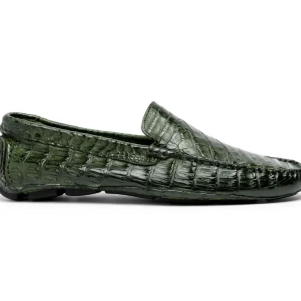 calzoleria_toscana__croco_0-1.webp Outlet Calzoleria Toscana 4551 Crocodile Driving Shoes Green