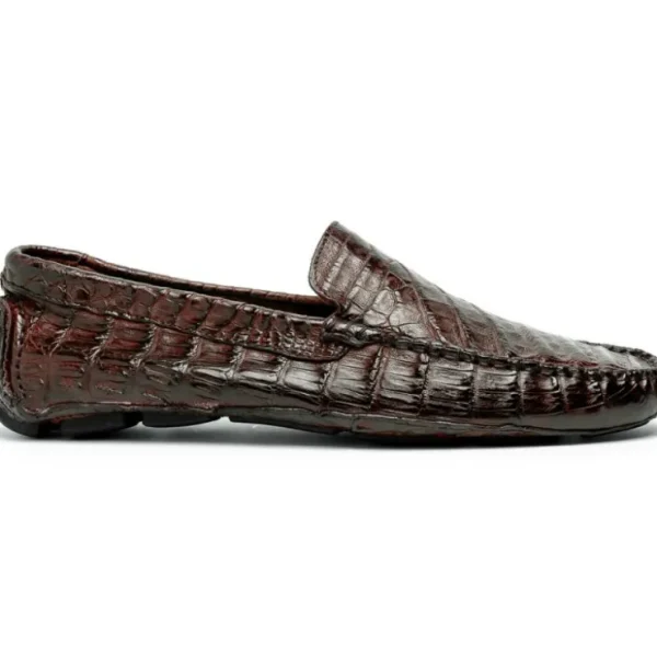 calzoleria_toscana__croco_0.webp Outlet Calzoleria Toscana 4551 Crocodile Driving Shoes Dark Brown DarkBrown