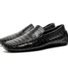 Clearance Calzoleria Toscana 4551 Crocodile Driving Shoes Black