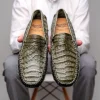 Clearance Calzoleria Toscana 4551 Crocodile Driving Shoes Rope