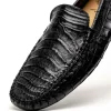 Clearance Calzoleria Toscana 4551 Crocodile Driving Shoes Black