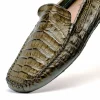 Clearance Calzoleria Toscana 4551 Crocodile Driving Shoes Rope