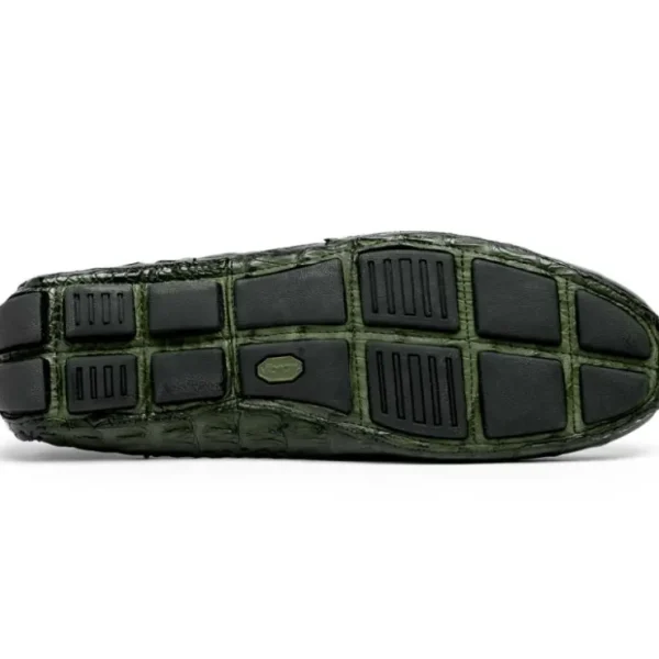 calzoleria_toscana__croco_4-1.webp Outlet Calzoleria Toscana 4551 Crocodile Driving Shoes Green