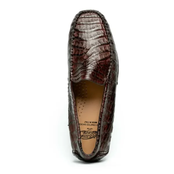 calzoleria_toscana__croco_4.webp Outlet Calzoleria Toscana 4551 Crocodile Driving Shoes Dark Brown DarkBrown