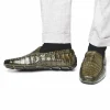 Clearance Calzoleria Toscana 4551 Crocodile Driving Shoes Rope
