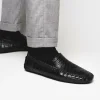 Clearance Calzoleria Toscana 4551 Crocodile Driving Shoes Black