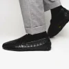 Clearance Calzoleria Toscana 4551 Crocodile Driving Shoes Black