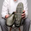 Clearance Calzoleria Toscana 4551 Crocodile Driving Shoes Rope
