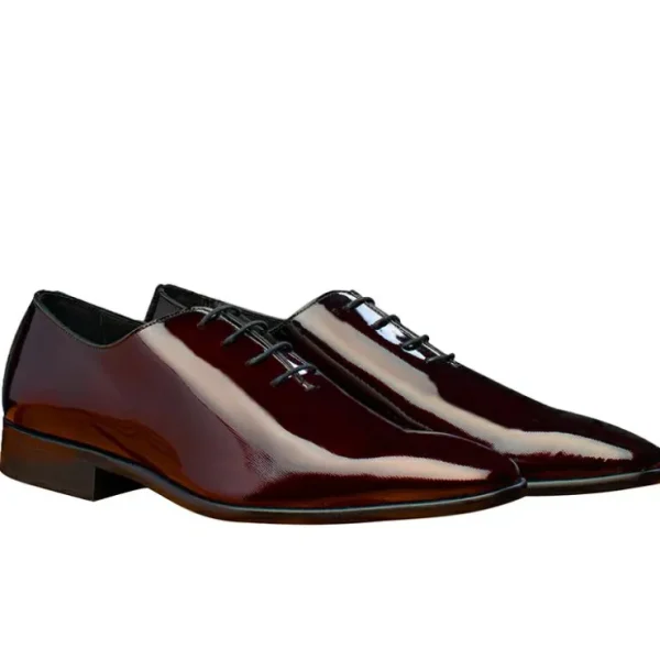Store Calzoleria Toscana 4870 Patent Leather Oxfords Burgundy