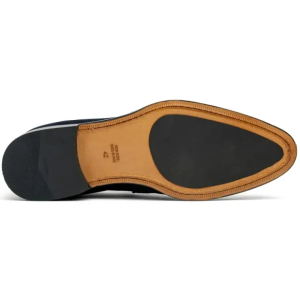 calzoleria_toscana__suede_1-1.webp Sale Calzoleria Toscana 7730 Suede Penny Loafers Blue