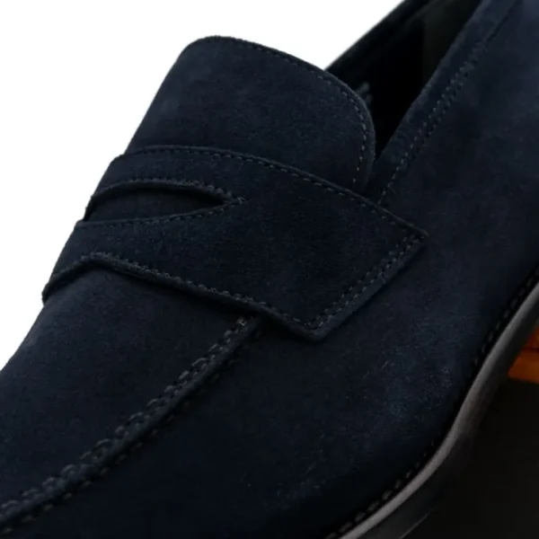 calzoleria_toscana__suede_3-1.webp Sale Calzoleria Toscana 7730 Suede Penny Loafers Blue