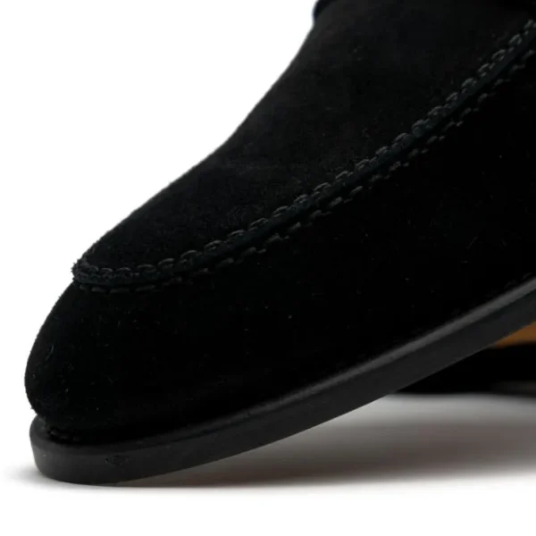 calzoleria_toscana__suede_3.webp Flash Sale Calzoleria Toscana 7730 Suede Penny Loafers Black