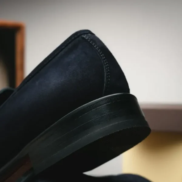 calzoleria_toscana__suede_7-1.webp Sale Calzoleria Toscana 7730 Suede Penny Loafers Blue