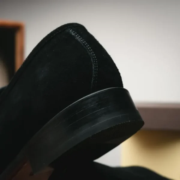 calzoleria_toscana__suede_7.webp Flash Sale Calzoleria Toscana 7730 Suede Penny Loafers Black