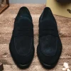 Sale Calzoleria Toscana 7730 Suede Penny Loafers Blue