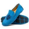 Hot Calzoleria Toscana 5303 Venetian Suede Driving Loafers Denim
