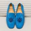 Hot Calzoleria Toscana 5303 Venetian Suede Driving Loafers Denim