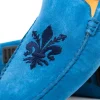 Hot Calzoleria Toscana 5303 Venetian Suede Driving Loafers Denim