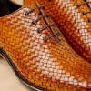 Outlet Calzoleria Toscana 5373 Woven Oxfords Chestnut